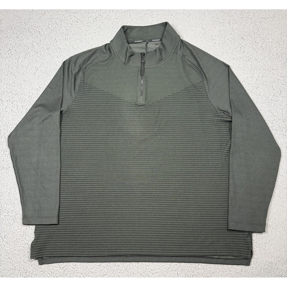 Nike Golf Pullover Mens 2XL Dri-FIT ADV Gray 1/4‎ Zip Long Sleeve Golf Athletic
